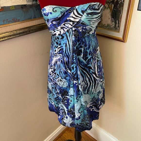 CACHe Silk Strapless Dress Sz 4 - Picture 1 of 14